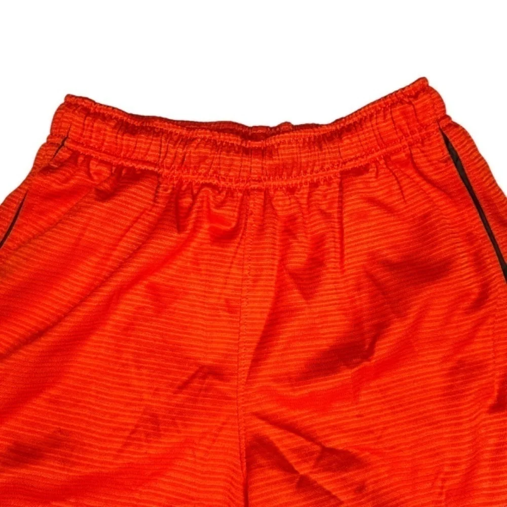 Nike Boys Shorts Size Small Orange Dark Gray Elastic Tie Waist Athletic Shorts‎